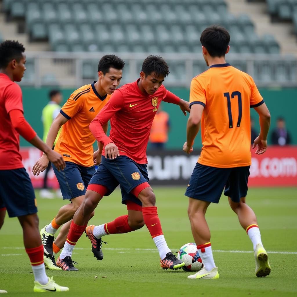 U23 Vietnam football team training session