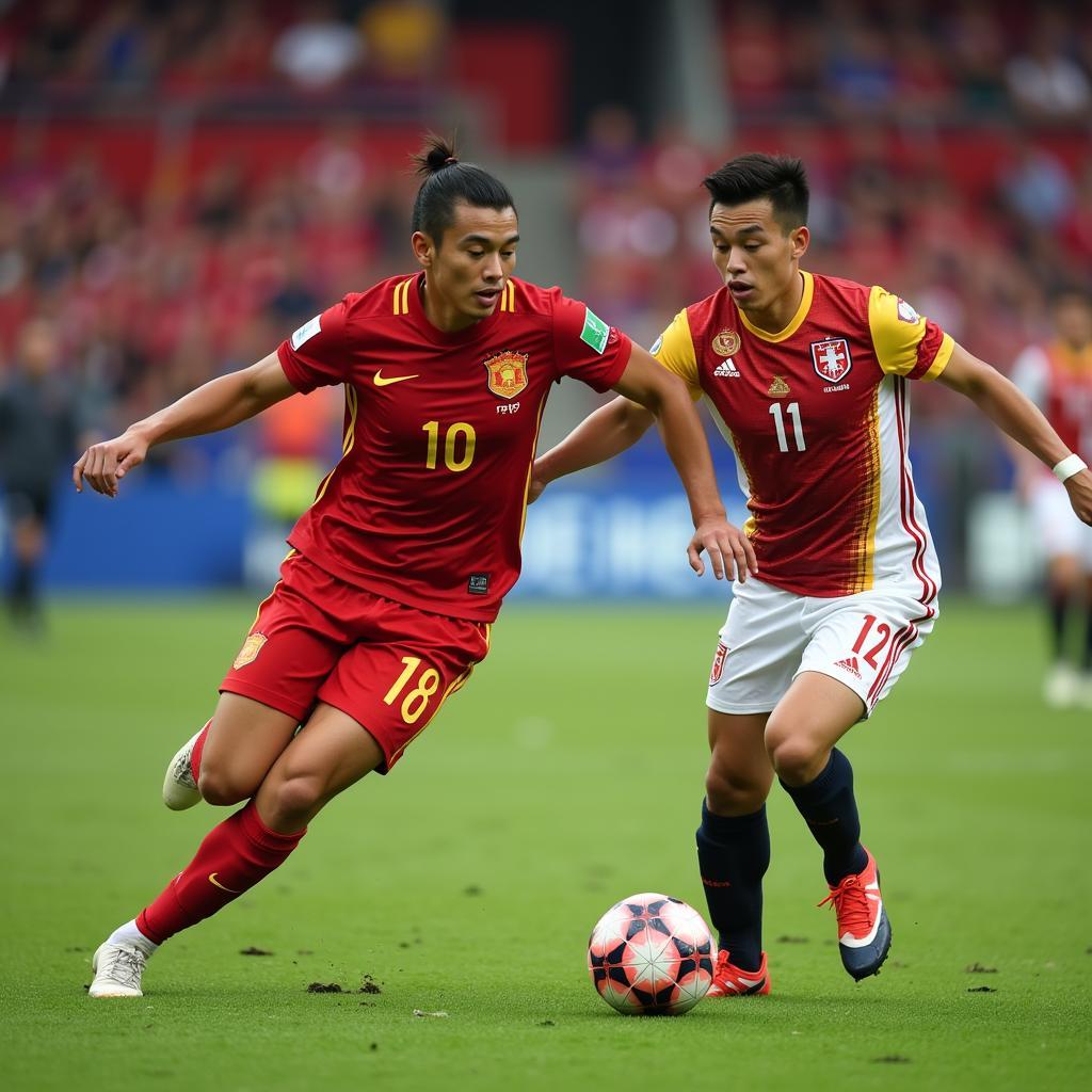 U23 Vietnam Player Dribbling the Ball