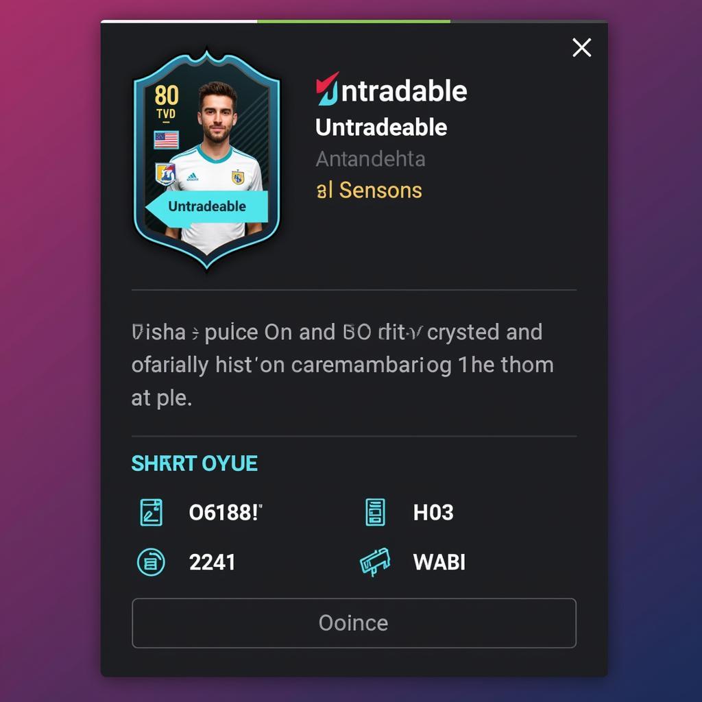 FIFA Online 4 Untradeable Player Card