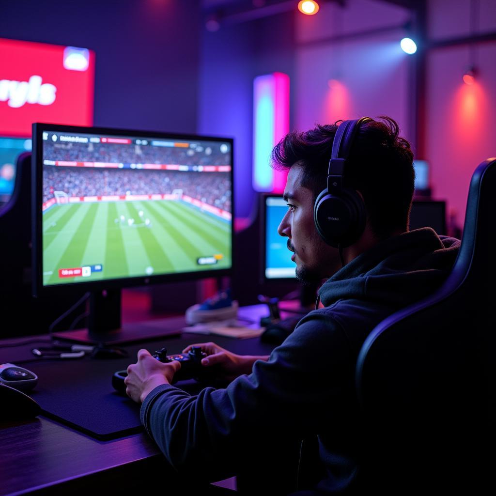 Ustun "Umut" Tosun competing in a FIFA tournament.