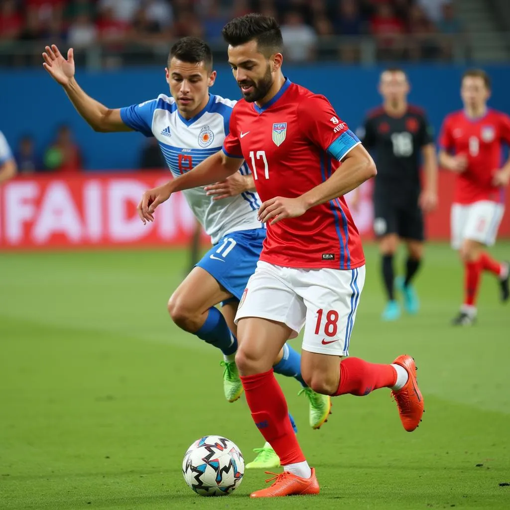 Uzbekistan U23 Player Dribbling