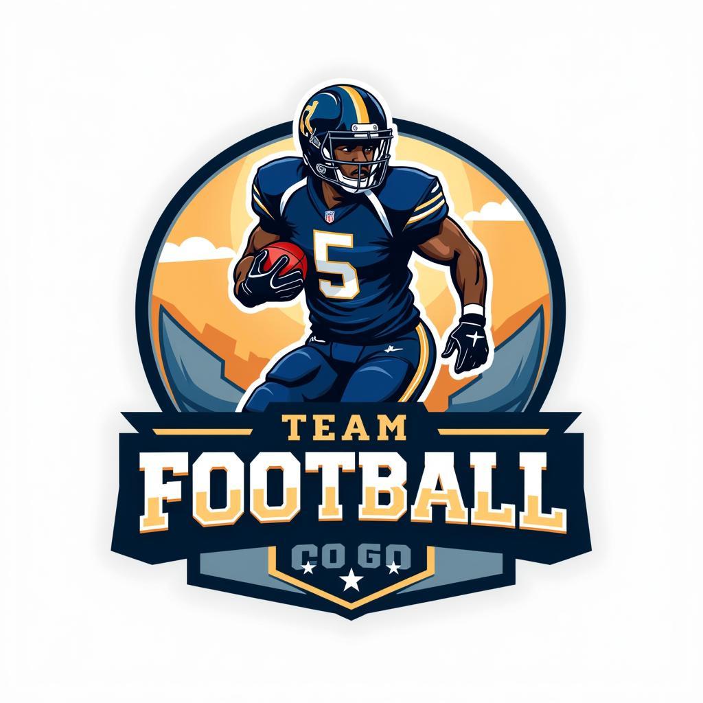 Vector Football Player Logo