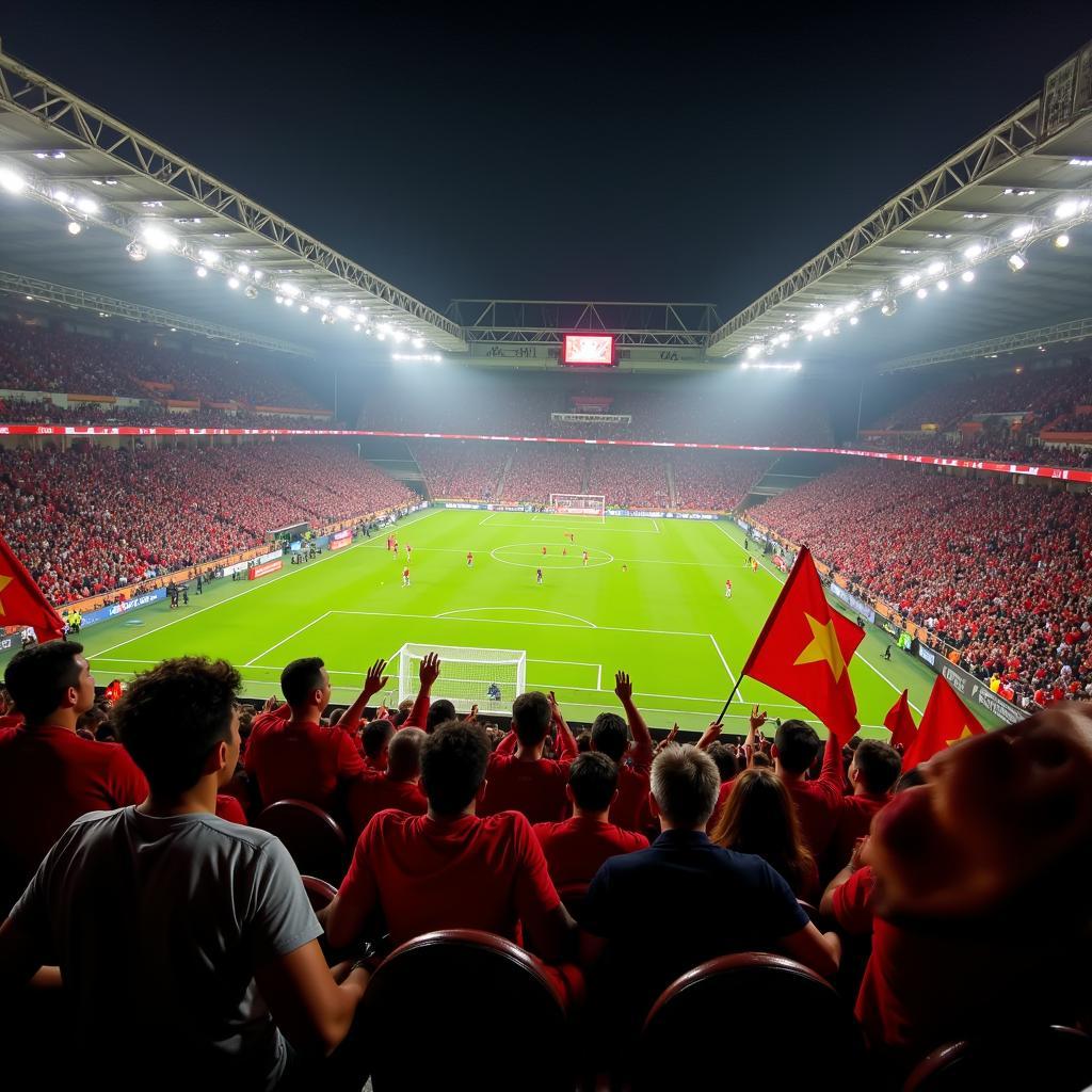 Passionate Vietnamese Football Fans