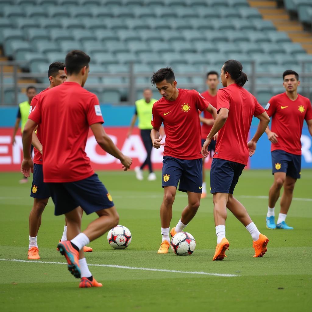 Vietnamese Football Team Training