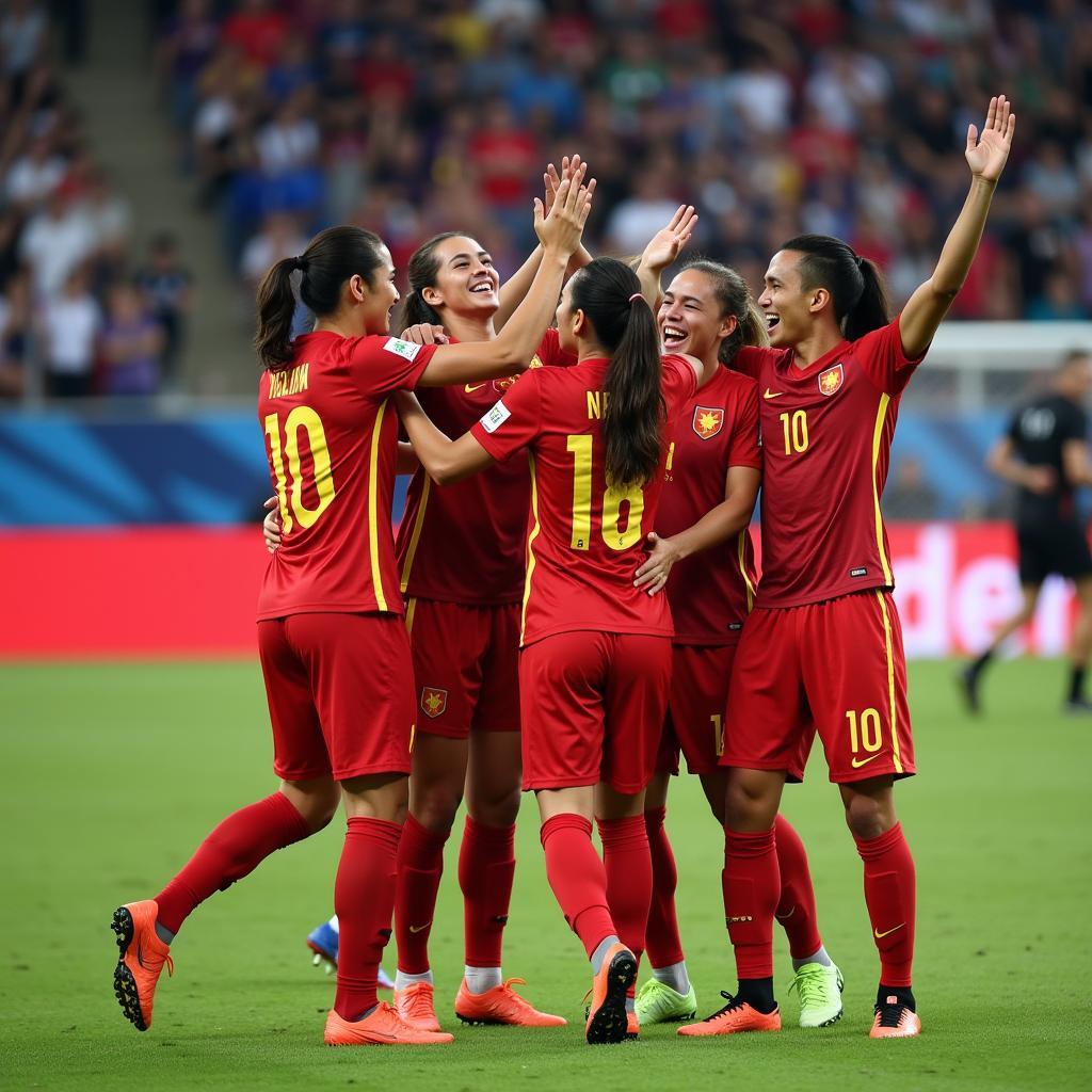 Vietnam U23 players celebrating