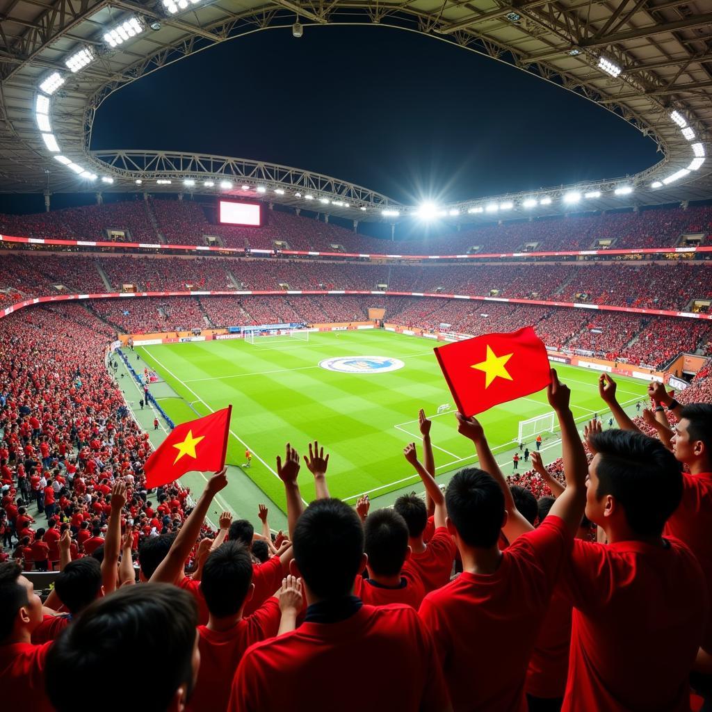 Vietnamese Fans Cheering for U23 Team