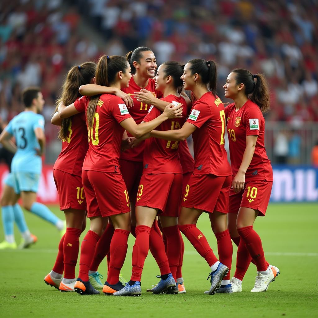 Vietnam U23 Team Celebrating a Goal