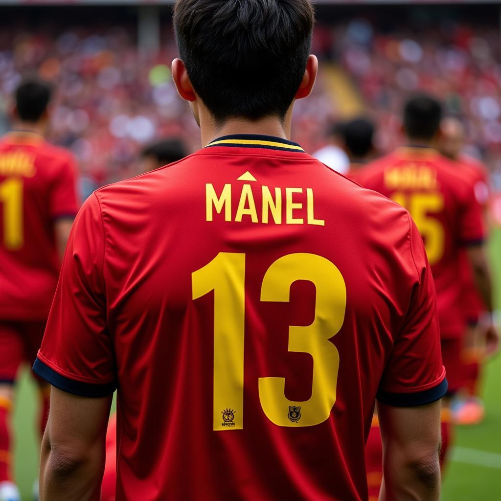 Vietnamese footballer wearing the number 13 jersey