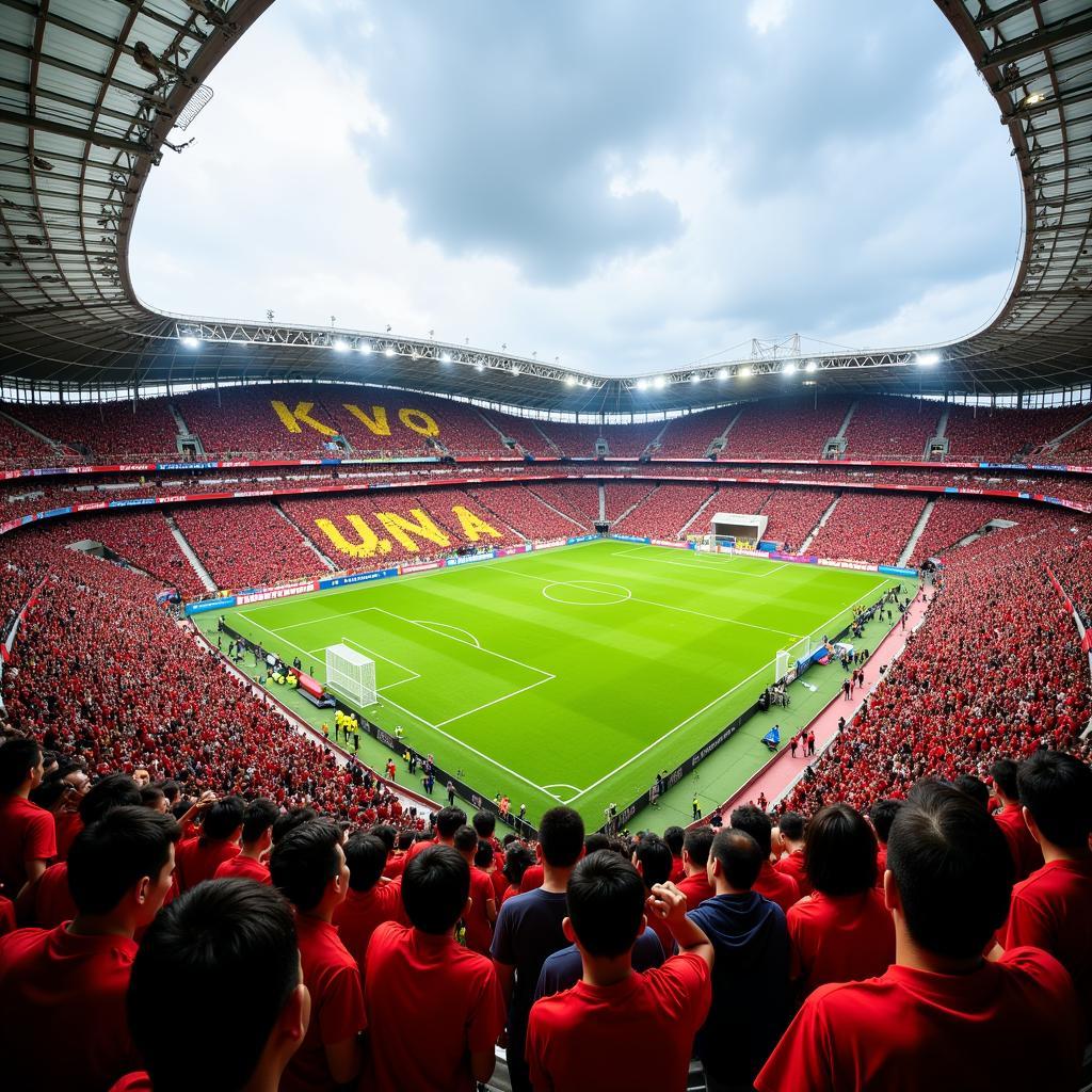 A Packed Vietnamese Football Stadium