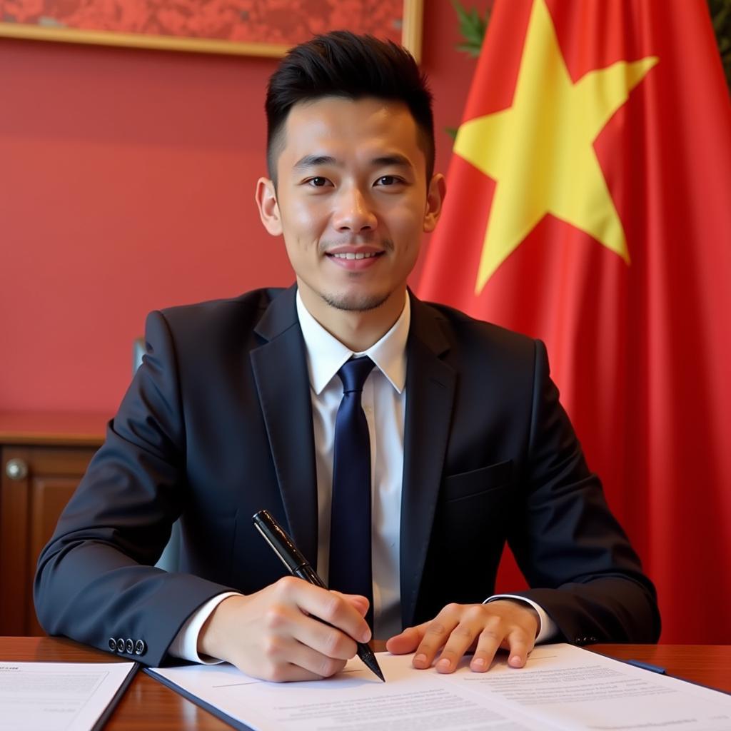 Vietnamese Player Abroad Signing Contract