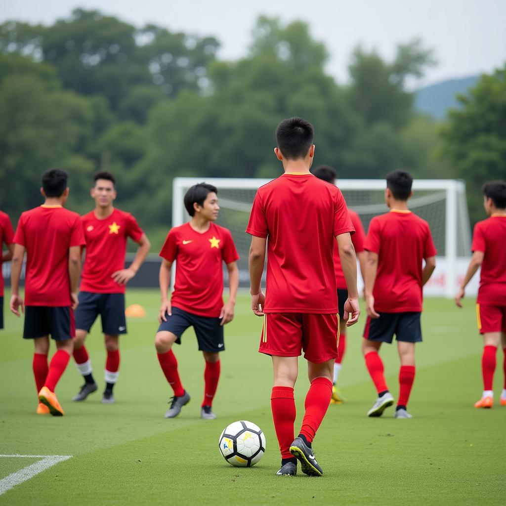 Vietnamese U15 Football Team Training Session