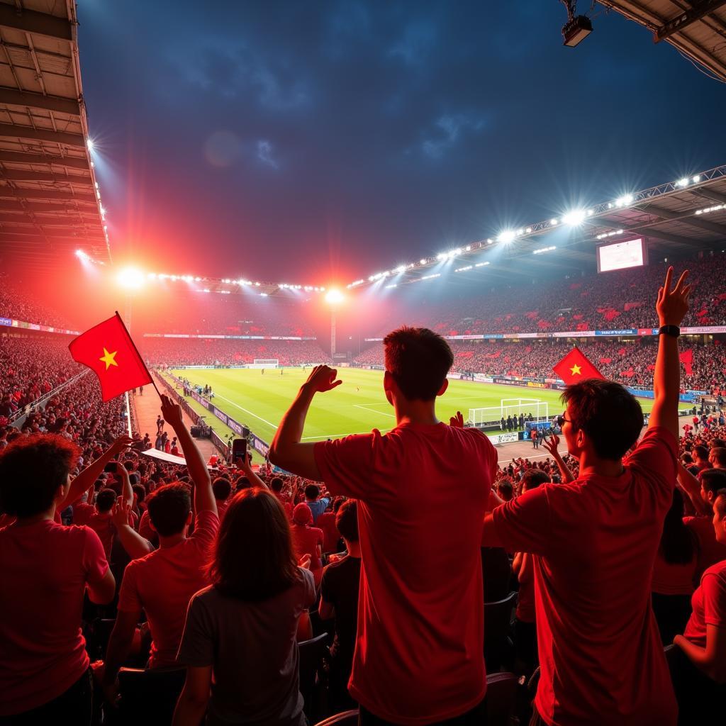 Vietnamese U22 Fans Celebrating