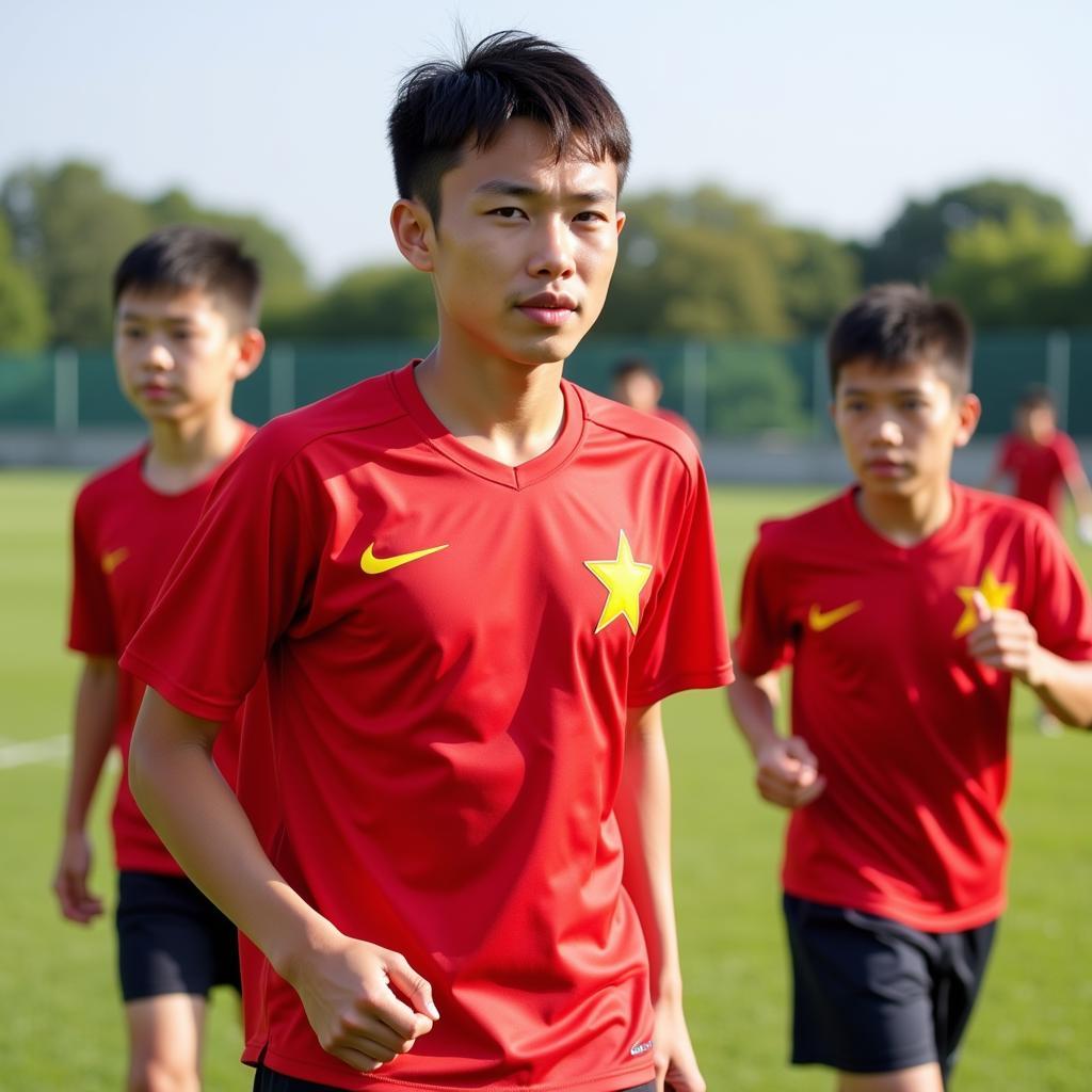 Young Vietnamese Football Talents Training