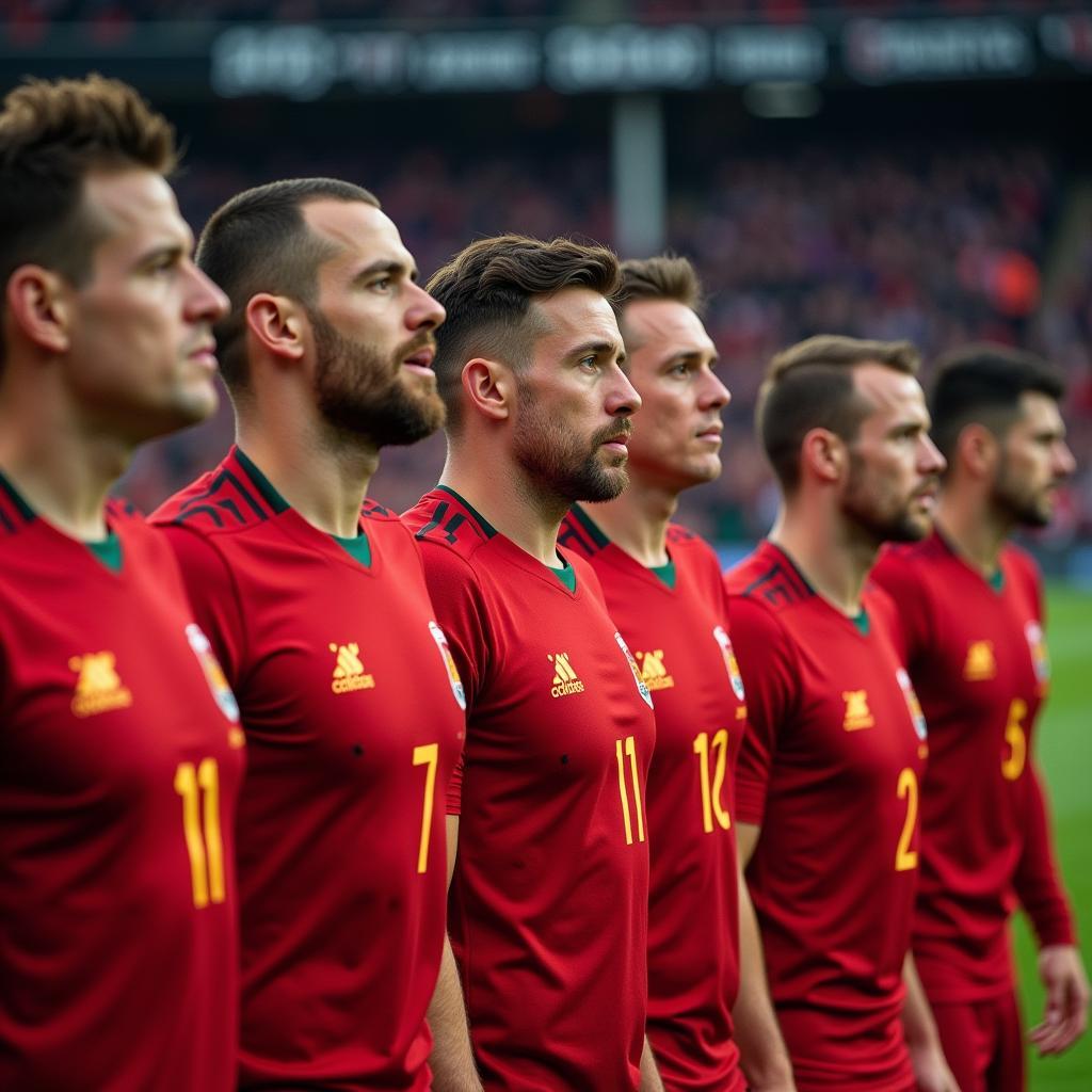 Welsh national team lineup ahead of a crucial match