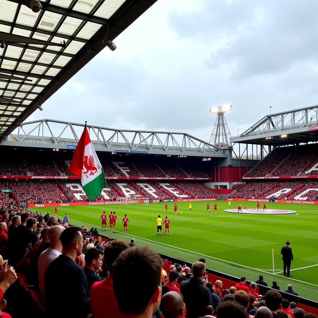 Welsh Footballers Representing Liverpool FC at Anfield