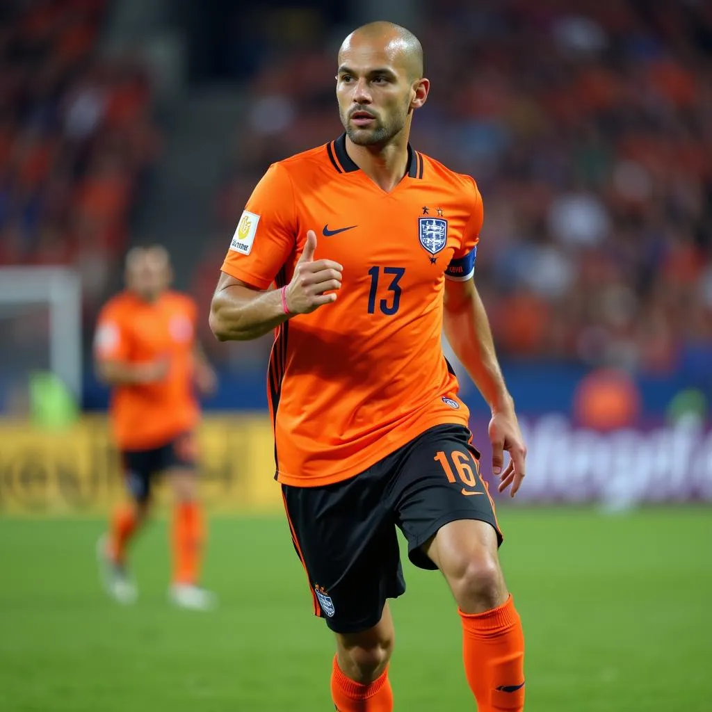 Wesley Sneijder orchestrating play for the Dutch national team