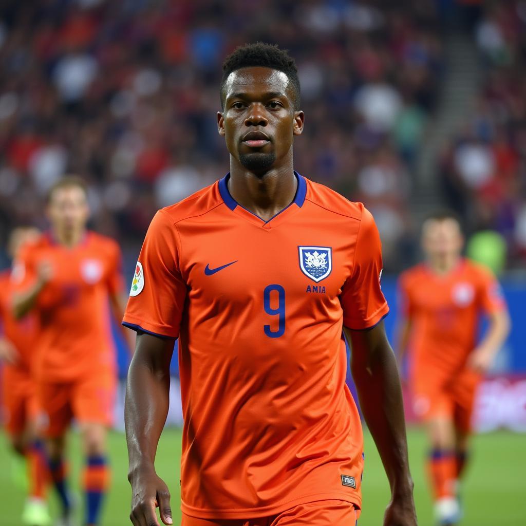 Wijnaldum captaining the Netherlands national team