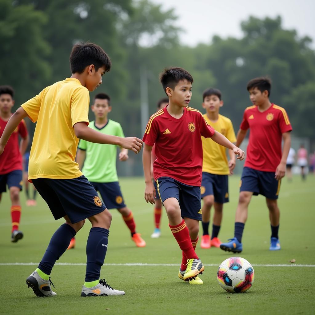 Young An Giang Footballers Training