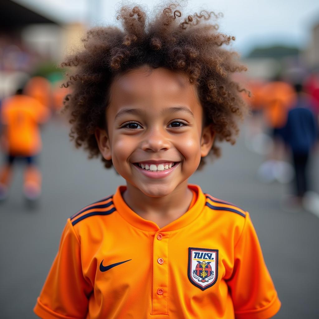 Excited Fan with New Jersey