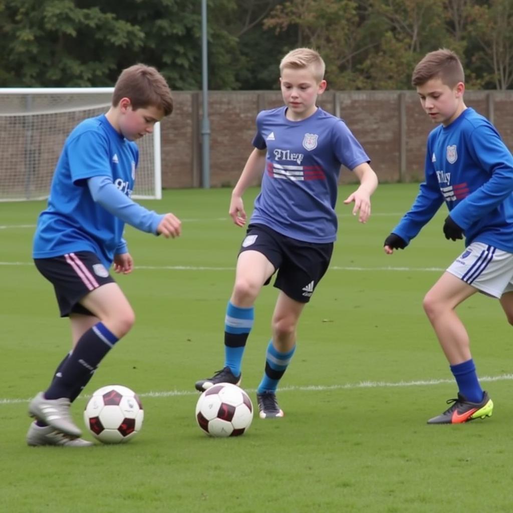 Young Footballers showcasing their skills in Episode 5