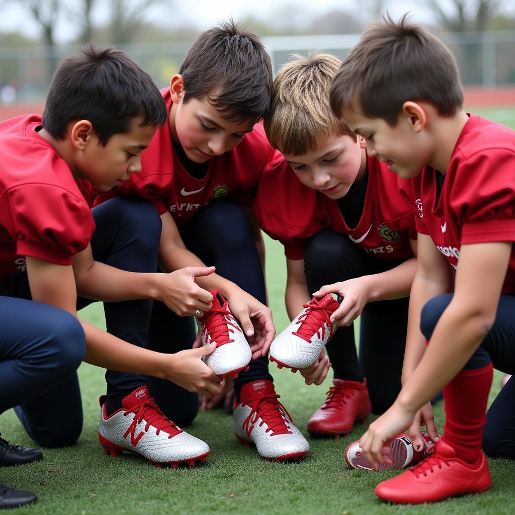 Young Athletes Inspired by Haaland's Choice of Footwear