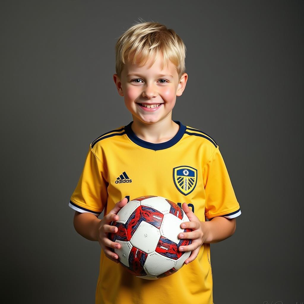 Young Haaland in Leeds jersey