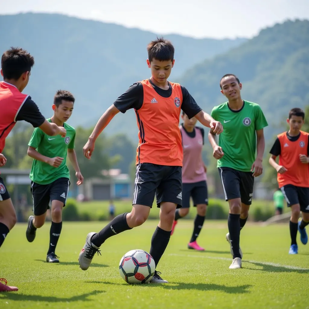 Youth Football Training Session in Thu Dau Mot