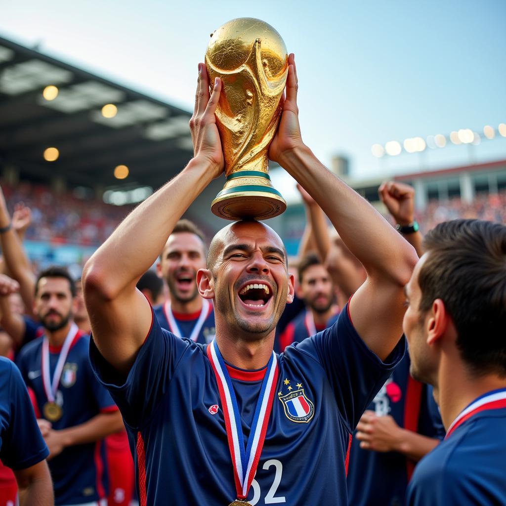 Zidane celebrating World Cup victory