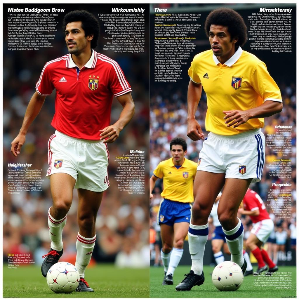 20th Century Football Icons: Pele, Maradona, and other legends.