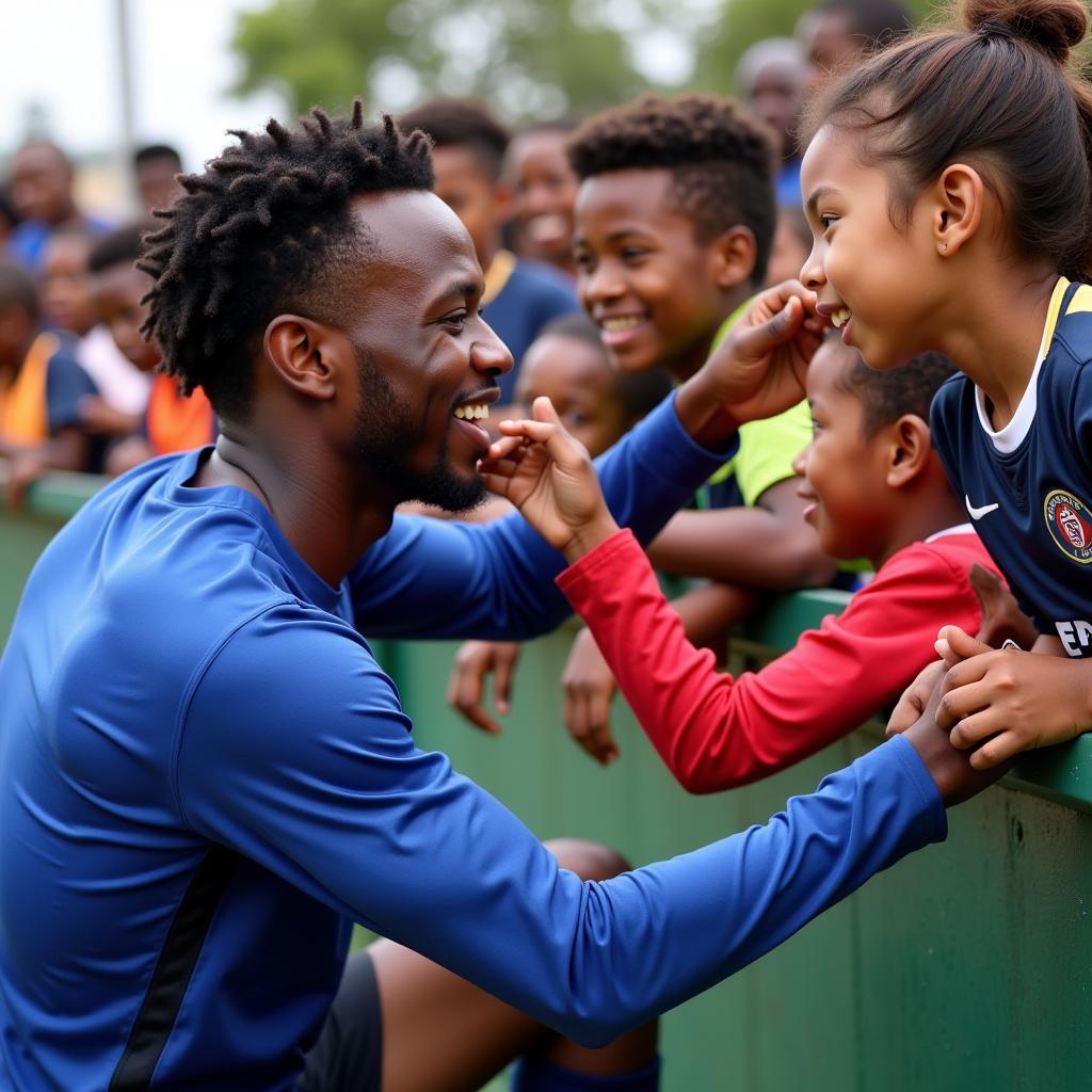 Ahmed Musa inspiring young footballers through his achievements