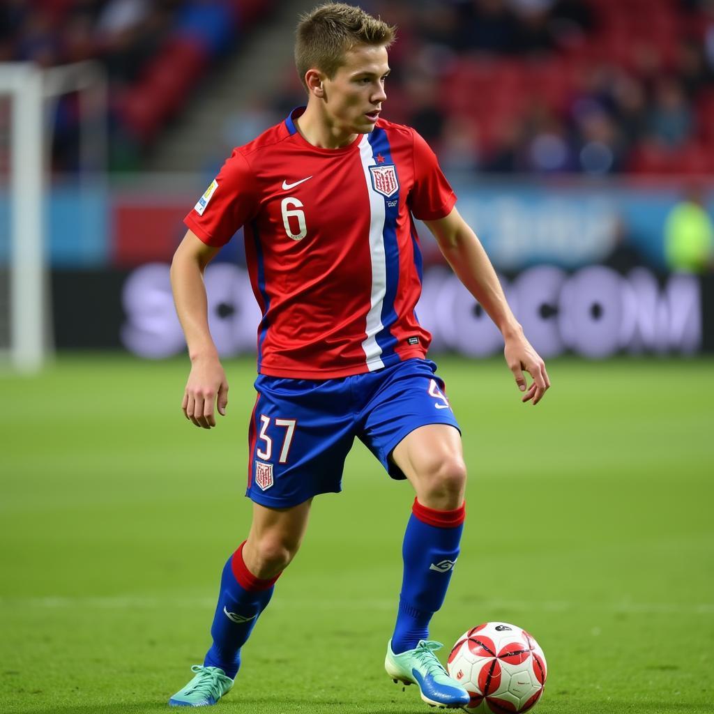 Aleksandr Golovin playing for CSKA Moscow