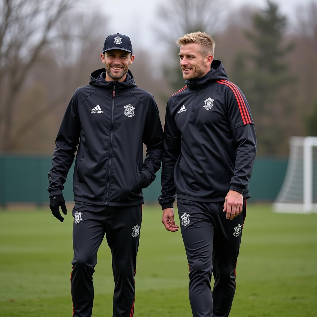 Alf-Inge Haaland training with Erling Haaland