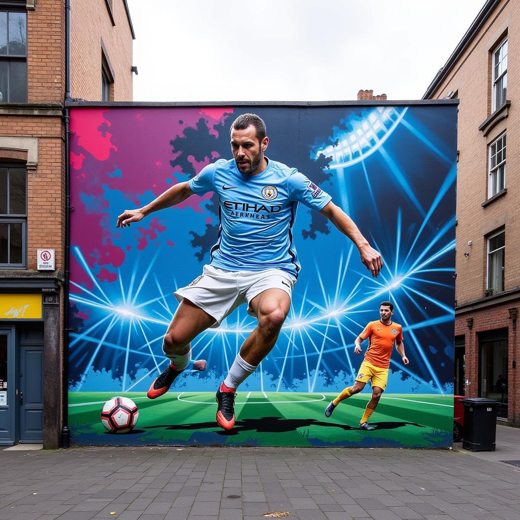 Alf Inge Haaland Manchester City Graffiti Artwork