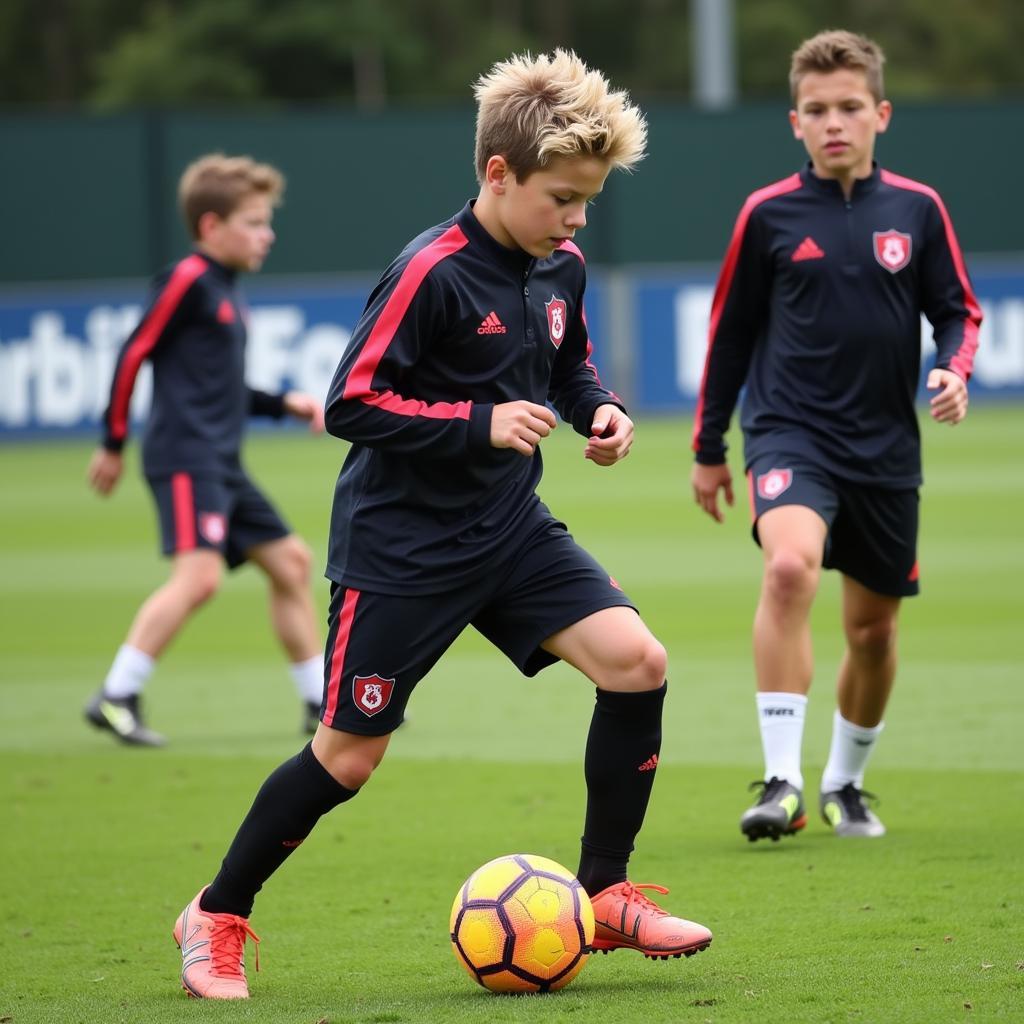 Alfie Haaland training with youth team