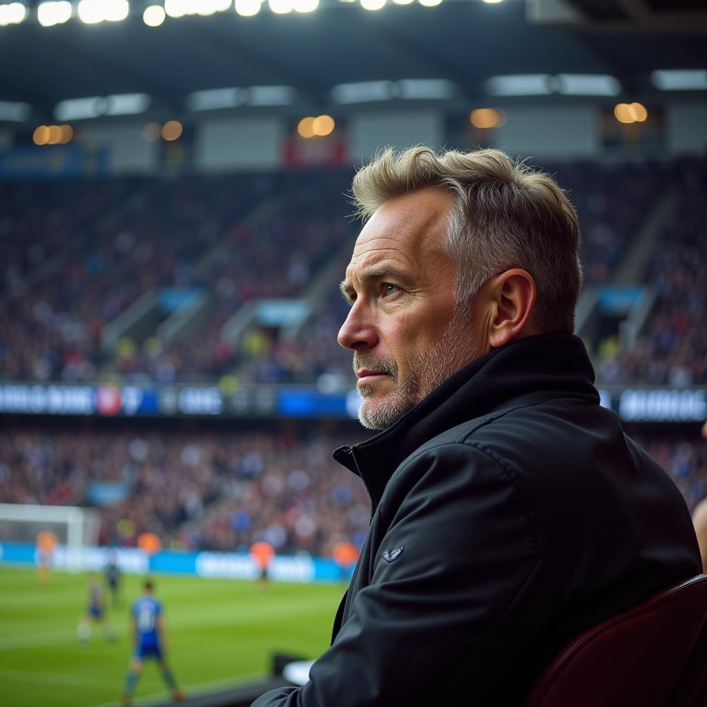 Alfie Haaland watching Erling Haaland play a professional match