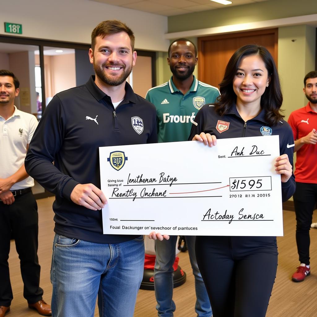 Anh Duc's shop supporting local football initiatives