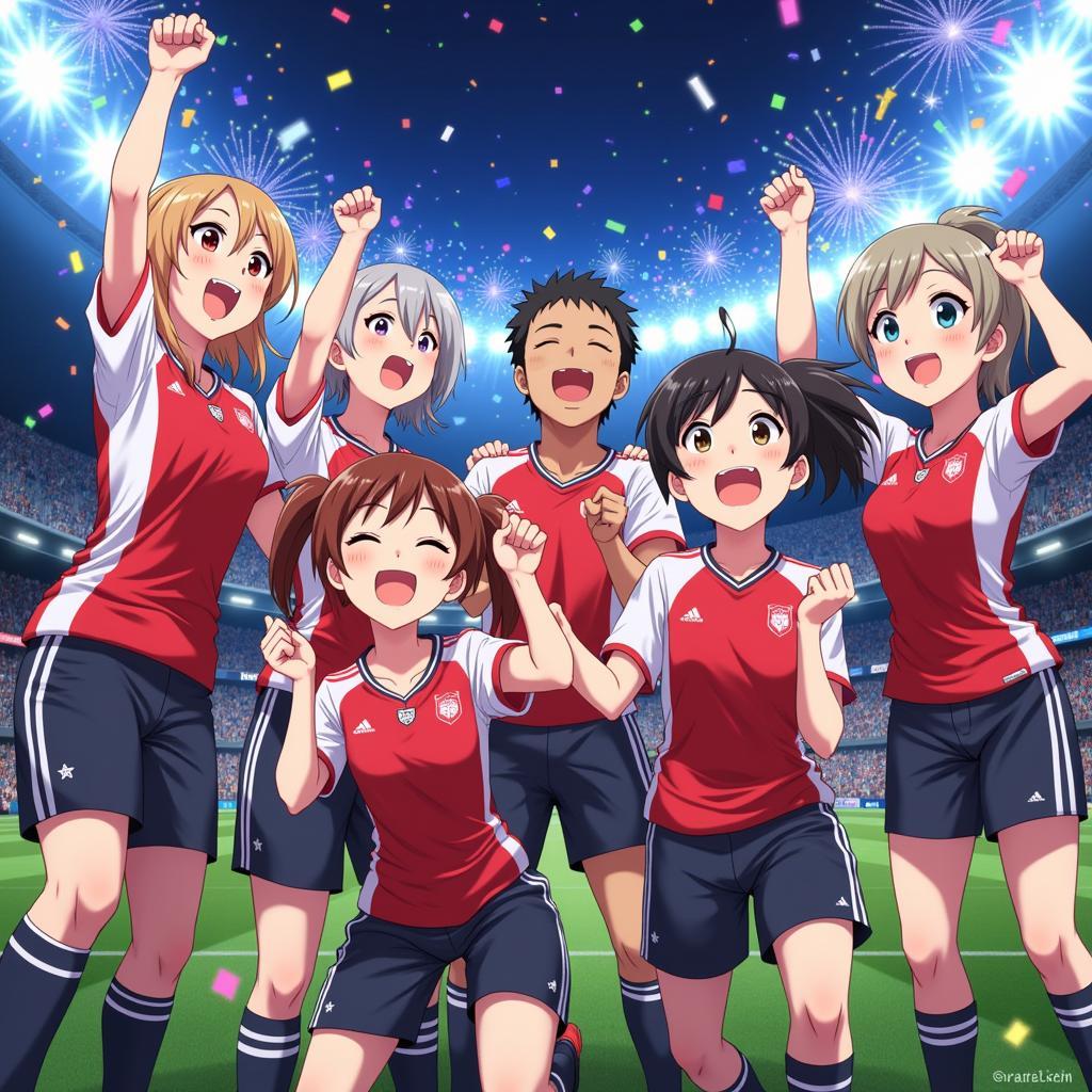 Anime Dream Team Celebration: Victory Pose