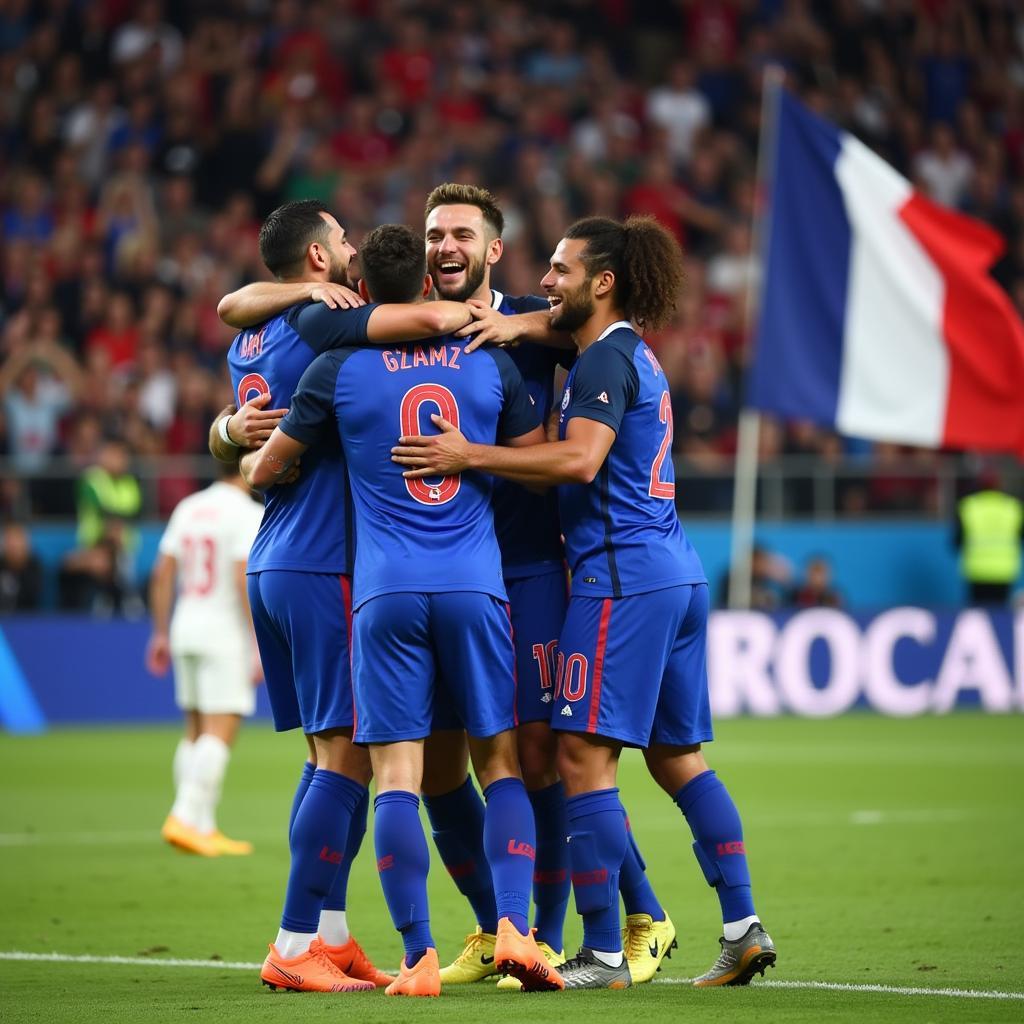 Antoine Griezmann celebrating a goal with the French National Team