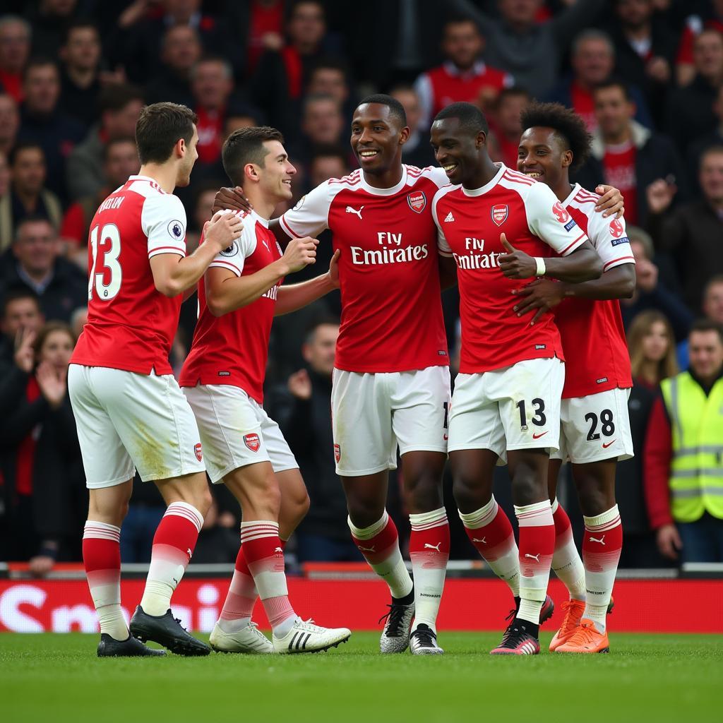 Arsenal Team Celebration - Premier League Success