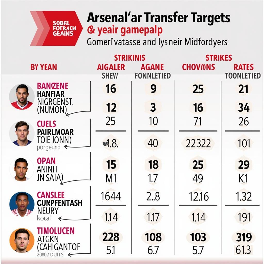 Arsenal Transfer Targets: Midfield and Striker Positions