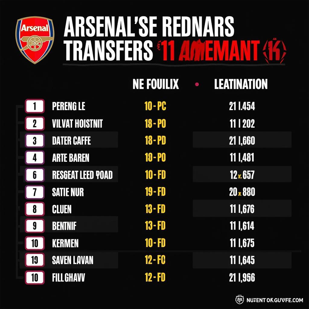 Arsenal Transfer Window Overview