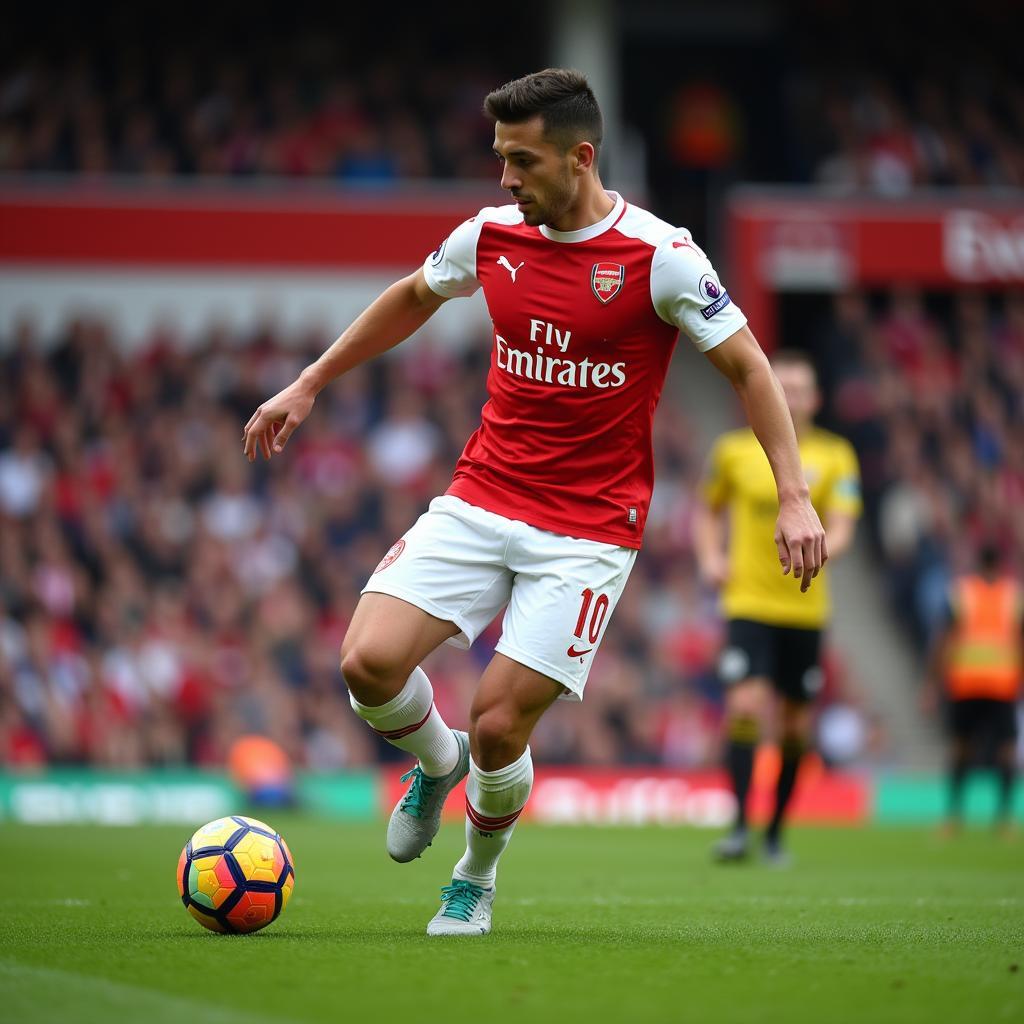 Arsenal U23 Midfielder Controlling the Ball