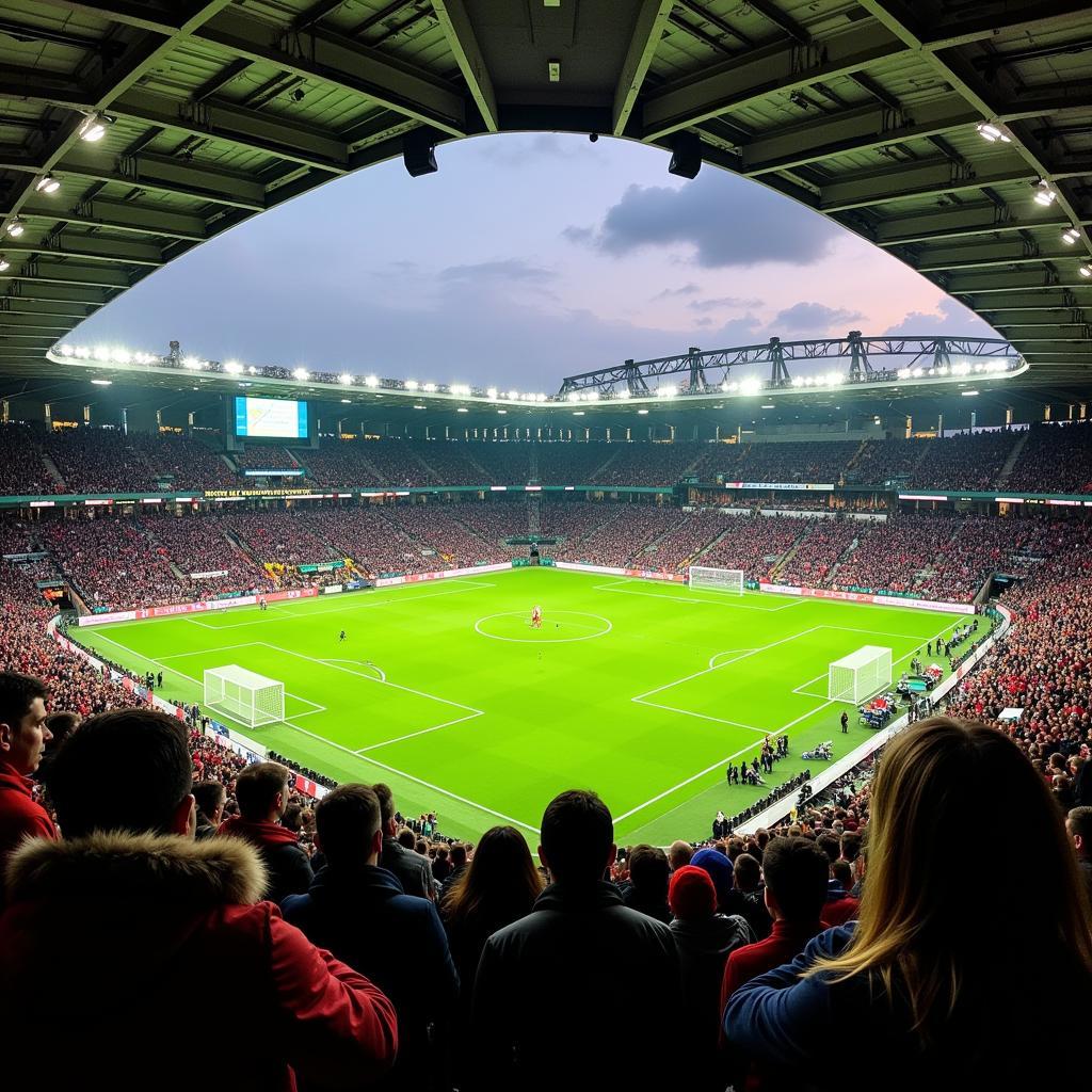 ASSE Fans at Geoffroy-Guichard Stadium