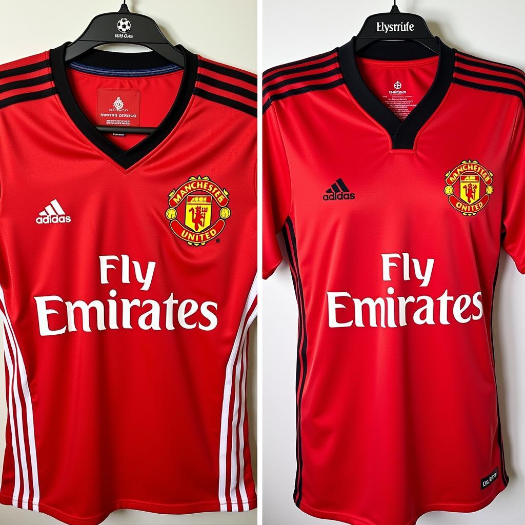 Comparing Authentic and Fake Manchester United Jerseys