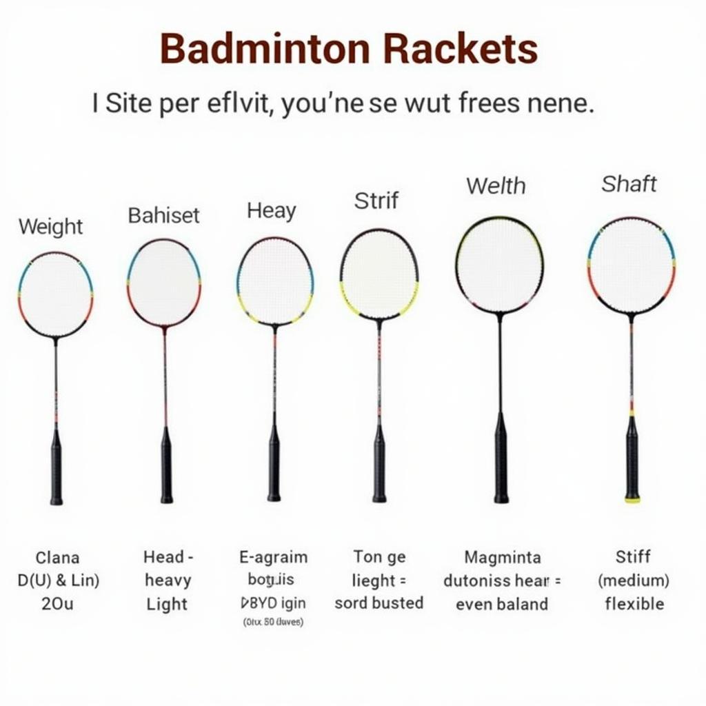 Different Badminton Racket Types