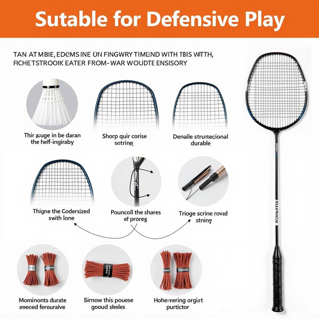 Badminton strings ideal for defensive strategies