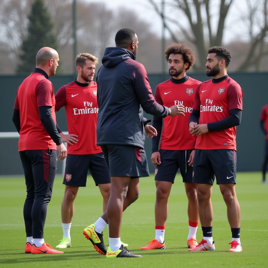 Barcelona Loanee Training with Arsenal Squad