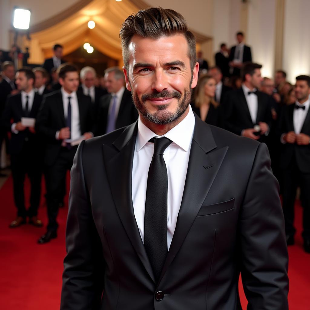 David Beckham's Classic Suit Style on the Red Carpet