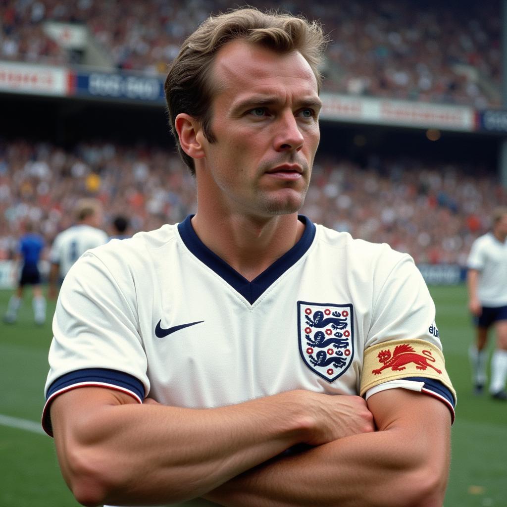 Bobby Moore wearing the captain's armband.