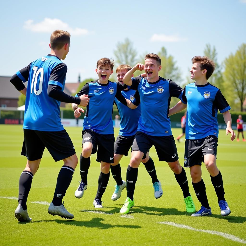 Brugge Youth Team Celebrating a Goal